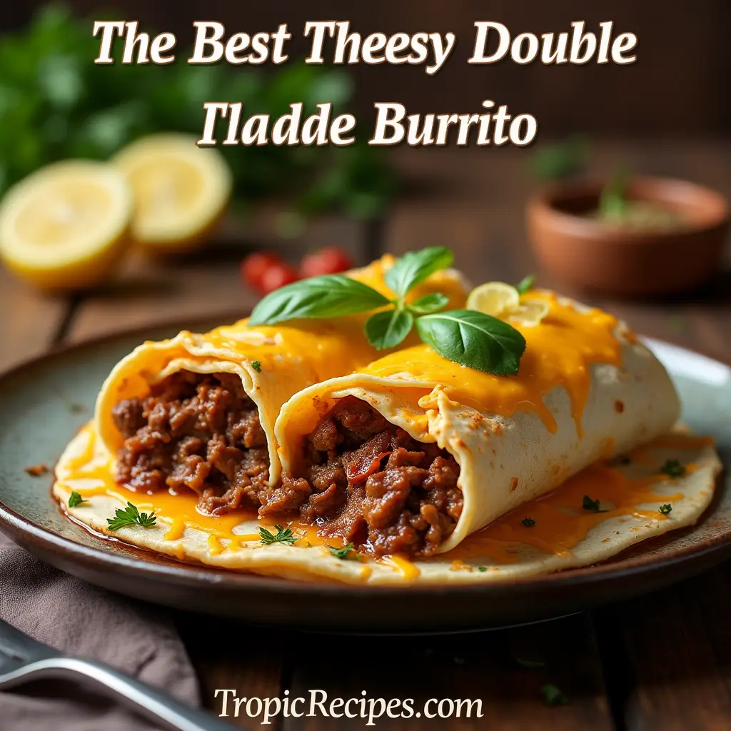  Double beef burrito with melty cheese, salsa, and fresh toppings