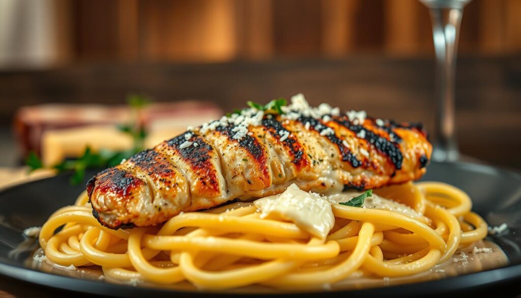 Blackened Chicken Alfredo Gourmet Dish