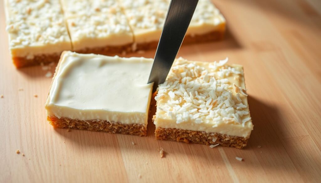 Coconut Cheesecake Bar Assembly