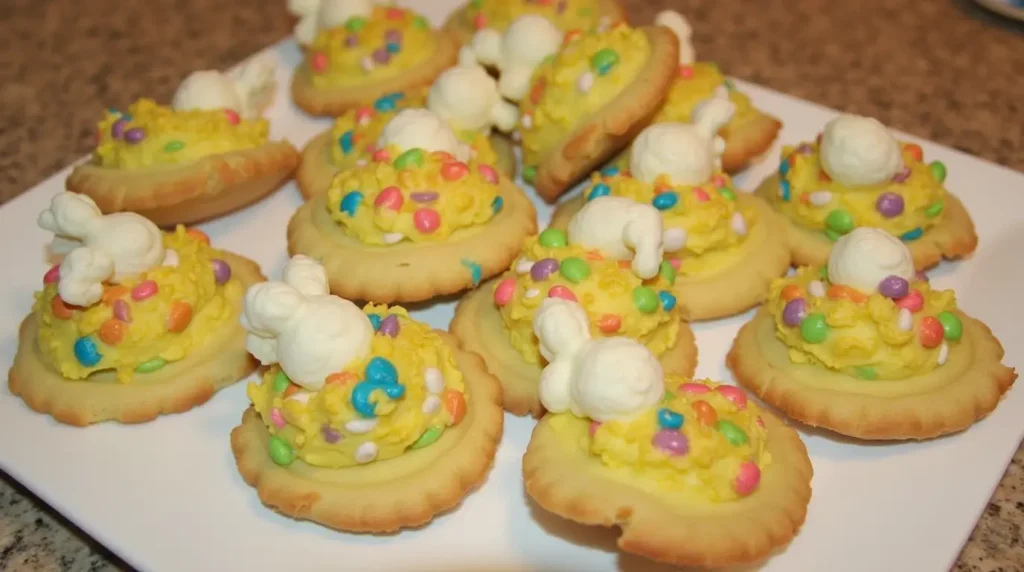 Close-up of hands shaping Italian Easter Cookie dough into small balls on a floured surface, ready for baking.

